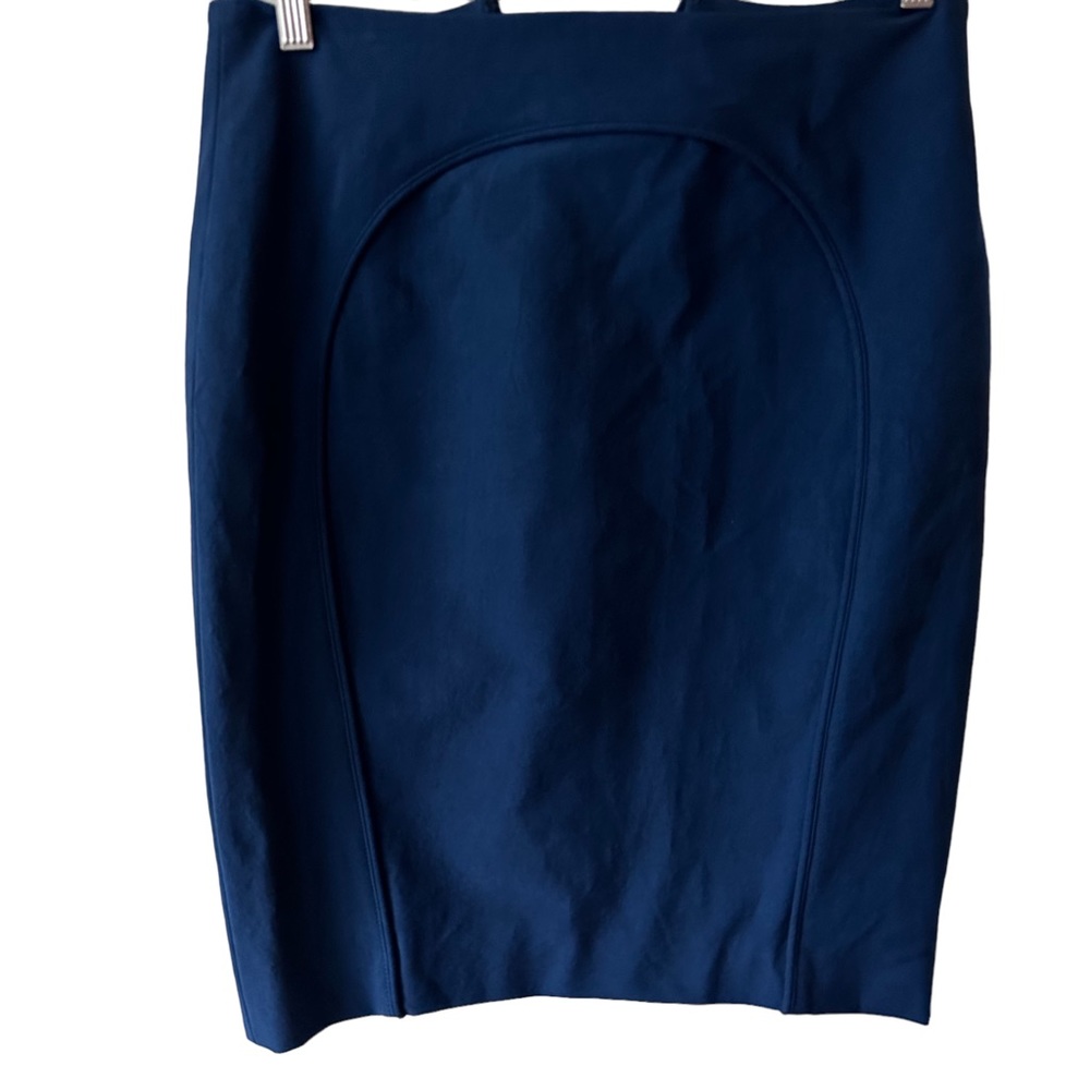 MARC WITMER BLUE ARCH SKIRT WITH ZIPPER CLOSURE. Size 8